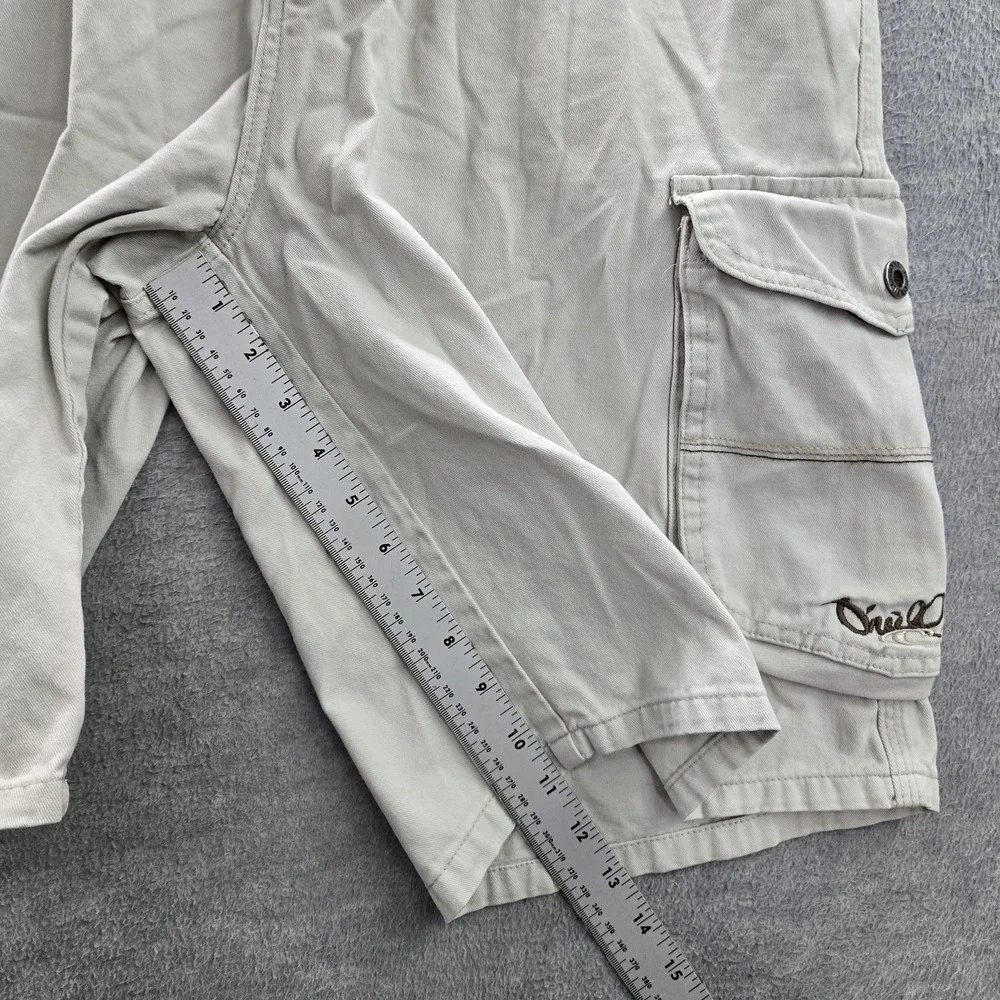 O'Neill Men Shorts 34 Beige Logo Embroidery Cargo Twill Button 12